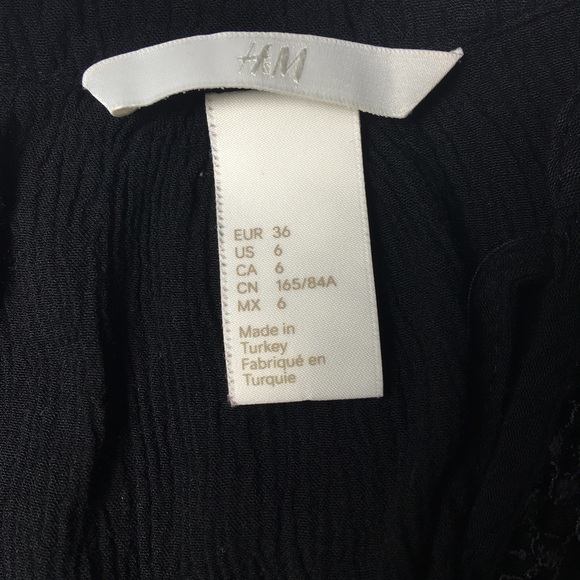 H&M Womens Black Tops, 3/4 Sleeve Size 6 - Picture 2 of 7
